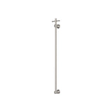Fienza Lillian Vertical Heated Towel Rail 1000mm w/ Optional Hook Brushed Nickel 8101000BN