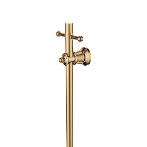Fienza Lillian Vertical Heated Towel Rail 1000mm w/ Optional Hook Urban Brass 8101000UB