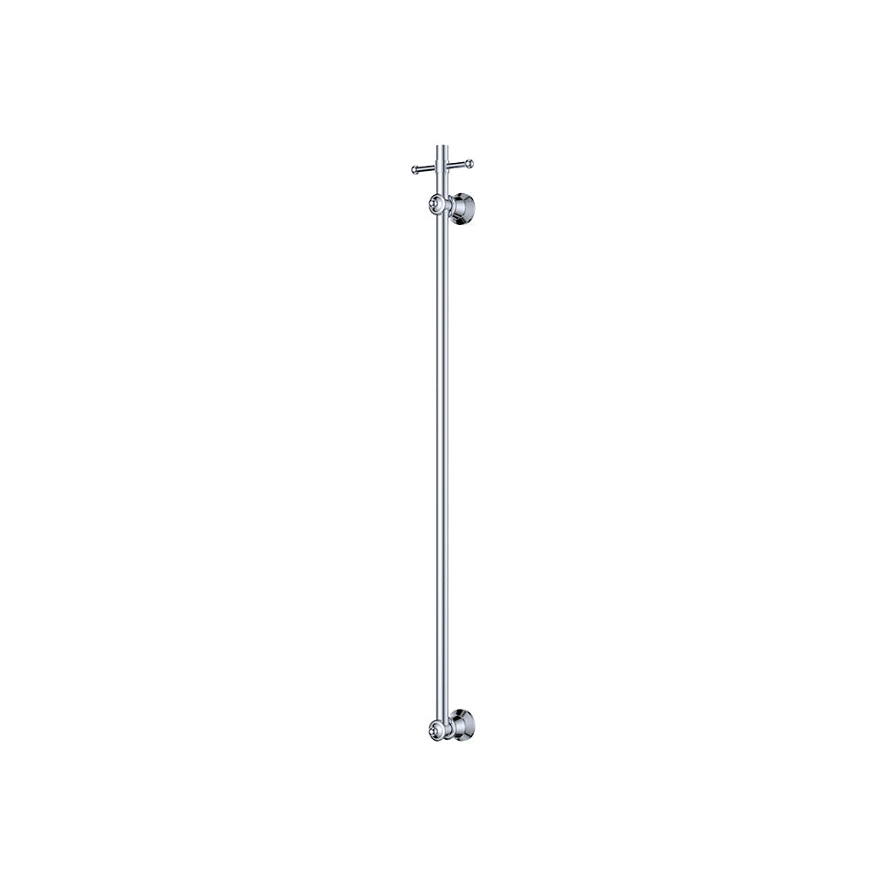 Fienza Lillian Vertical Heated Towel Rail 1000mm w/ Optional Hook Chrome 8101000
