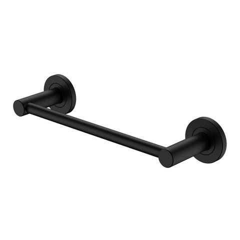 Fienza Kaya Single Hand Towel Rail 300mm Matte Black 8280130B