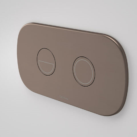 Caroma Contura II Invisi Series II Round DC Dual Flush Button Panel Brushed Bronze 848810BBZ