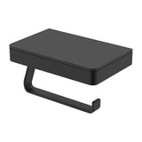 Fienza Tono Toilet Roll Holder w/ Glass Shelf Matte Black 85109MB
