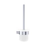 Fienza Empire Slim Toilet Brush & Glass Holder Chrome 889010