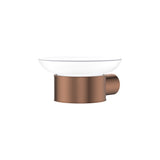 Fienza Empire Slim Soap Holder Glass Dish Brushed Copper 88906CO