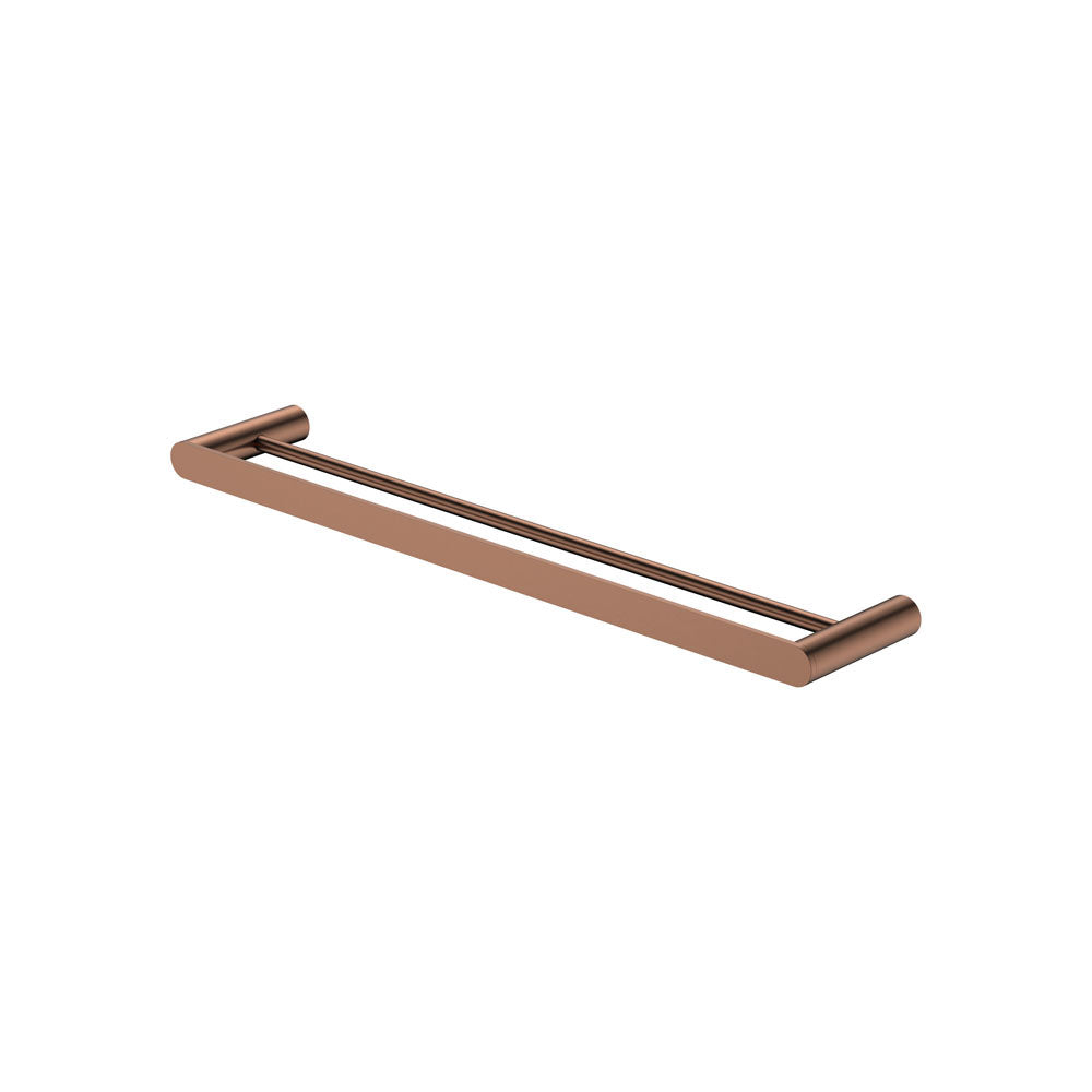 Fienza Empire Slim Double Towel Rail 600mm Brushed Copper 88908600CO