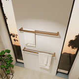 Fienza Empire Slim Double Towel Rail 800mm Brushed Copper 88908800CO
