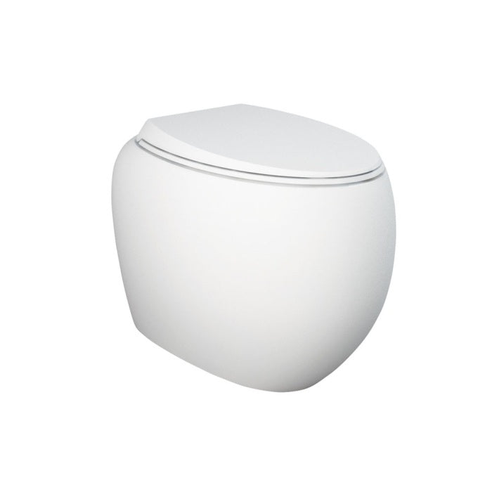 Fienza Rak Cloud Wall Faced Toilet Pan No Button P Trap w/ Geberit Sigma Cistern Matte White 897550MW
