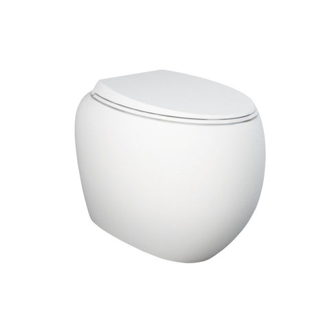 Fienza Rak Cloud Wall Faced Toilet Pan P Trap Matte White 890000MW