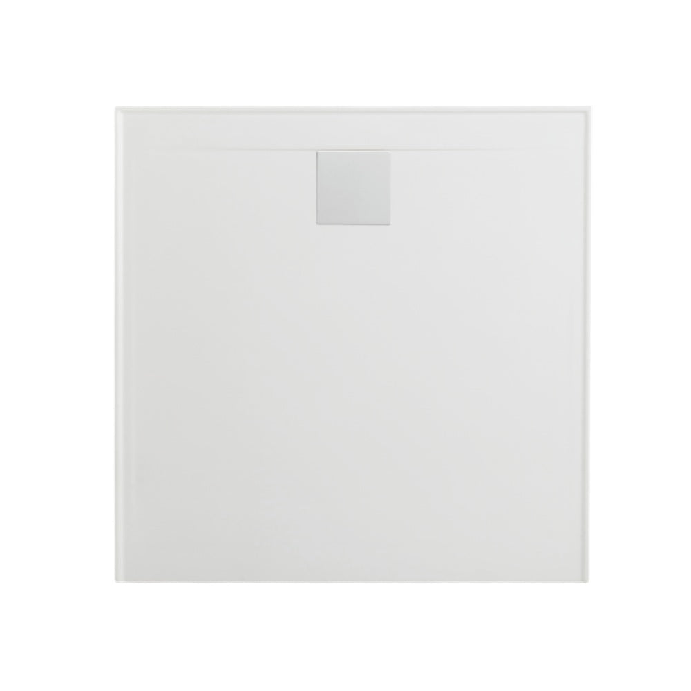 Johnson Suisse Flinders Right Hand Return Rear Outlet Shower Base 900x900mm (2 Sided) MSBF26RCW.KW