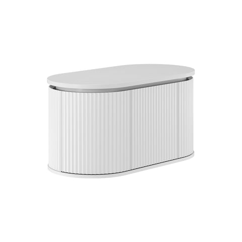 Fienza Empire Pill Wall Hung Cabinet 900mm Satin White 90AW-C