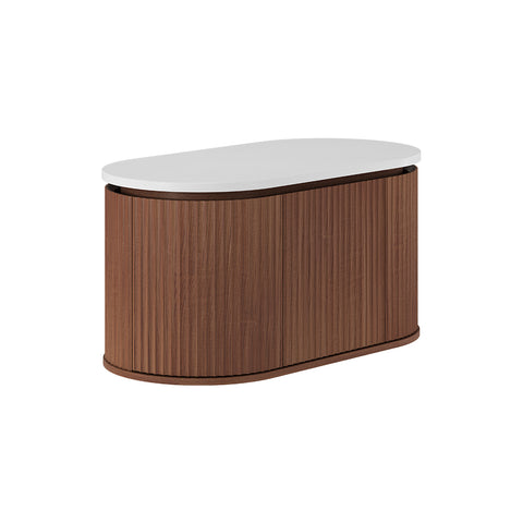 Fienza Empire Pill Wall Hung Cabinet 900mm Walnut 90AWA-C