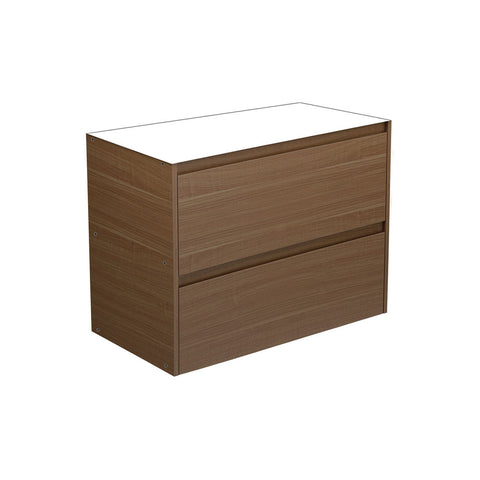 Fienza Amato Wall Hung Cabinet Only 900mm Walnut 90BWA-C