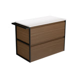 Fienza Amato Wall Hung Vanity 900mm Walnut 90BWAFT