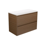 Fienza Amato Wall Hung Vanity 900mm Walnut 90BWA
