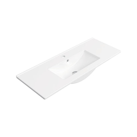 Fienza Delgado Vanity Bench Top 915x360mm (3 Taphole) Top Only Gloss White 90D-T-3