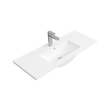 Fienza Delgado Ceramic Top Only (1 Taphole) 905x365mm Gloss White 90D-T