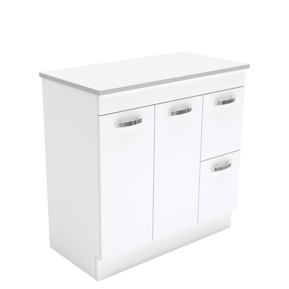 Fienza Unicab On Kickboard Vanity Right Drawers 900mm White 90NKWR