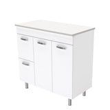 Fienza Unicab On Legs Vanity Left Drawers 900mm White 90NLWL
