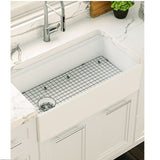 Seima Odessa 920 Ceramic Butler Sink Single Bowl 915x485mm Workstation White Gloss (inc.Stainless Steel Basket Waste & Grid) 192506