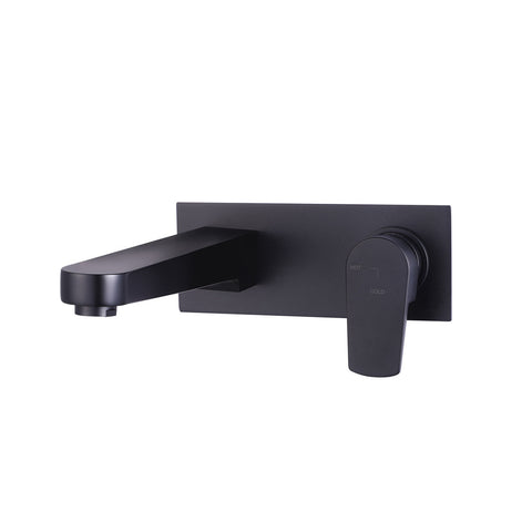 Vito Bertoni Taya2 Wall Basin/Bath Set Fixed 175mm w/ Backplate Save Mode Matte Black 94221