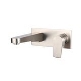 Vito Bertoni Taya2 Wall Basin/Bath Set 175mm Fixed w/ Backplate Save Mode Brushed Nickel 94226