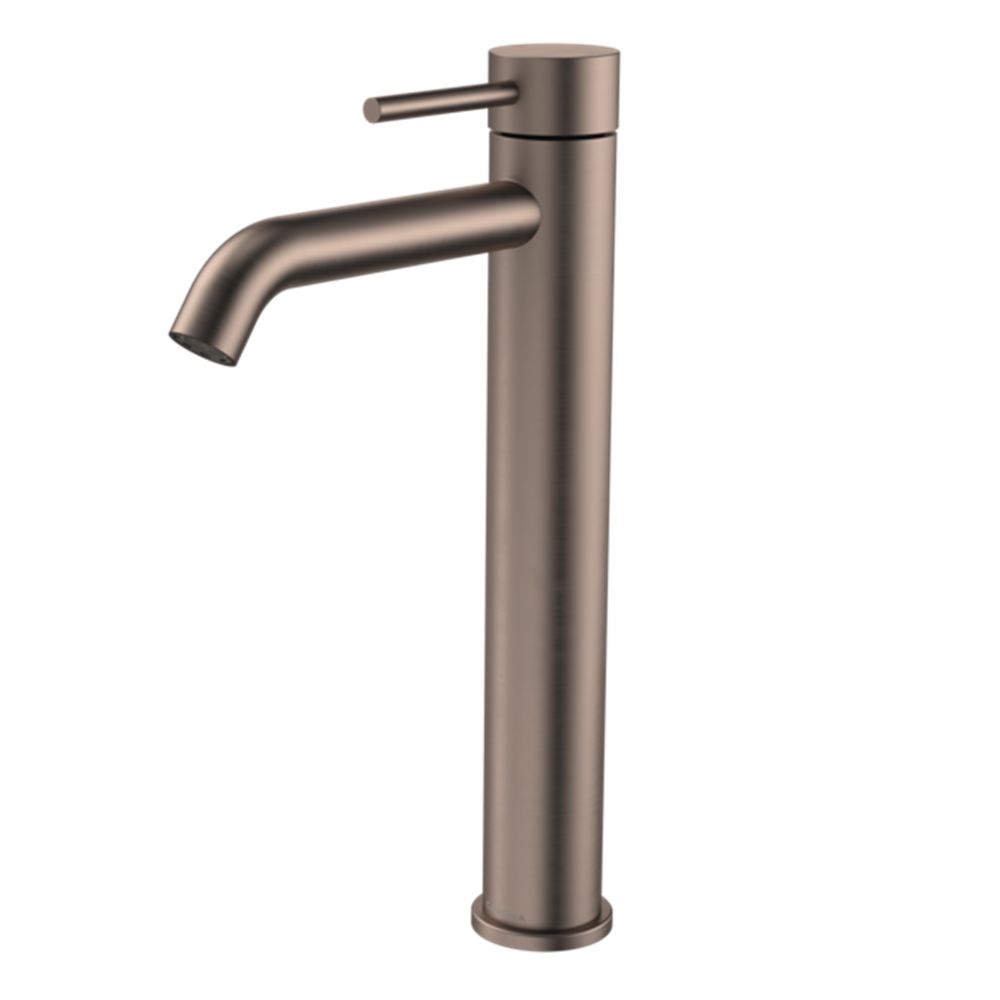 Caroma Liano II Tower Basin Mixer Brushed Bronze Lead Free 96343BBZ6AF