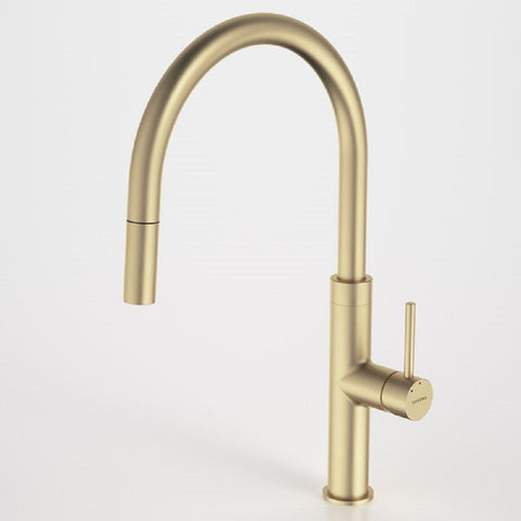 Caroma Liano II Pull Out Sink Mixer Lead Free Brushed Brass 96380BB56AF