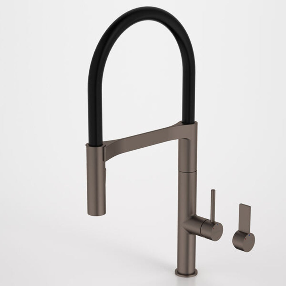 Caroma Liano II Pull Out Sink Mixer Dual Spray Lead Free Brushed Bronze 96381BBZ56AF
