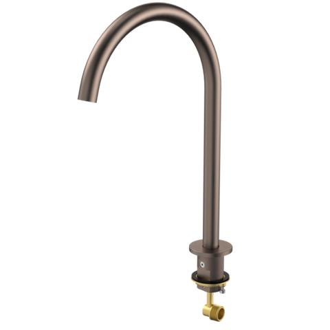 Caroma Liano II Hob Swivel Outlet 200mm Brushed Bronze Lead Free 96401BBZ65AF