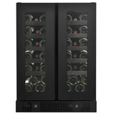 Artusi Dual Zone Wine Fridge 36 Bottle Double Door Matte Black AWC36BV