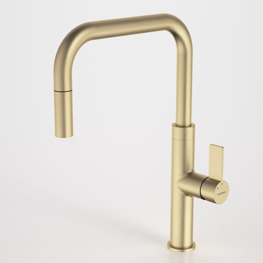 Caroma Urbane II Pull Out Sink Mixer Lead Free Brushed Brass 99672BB56AF