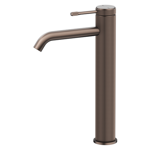 Bella Vista Mica Fluted Tall Basin Mixer Dusk Bronze BMC-6-TALL-NR-DB