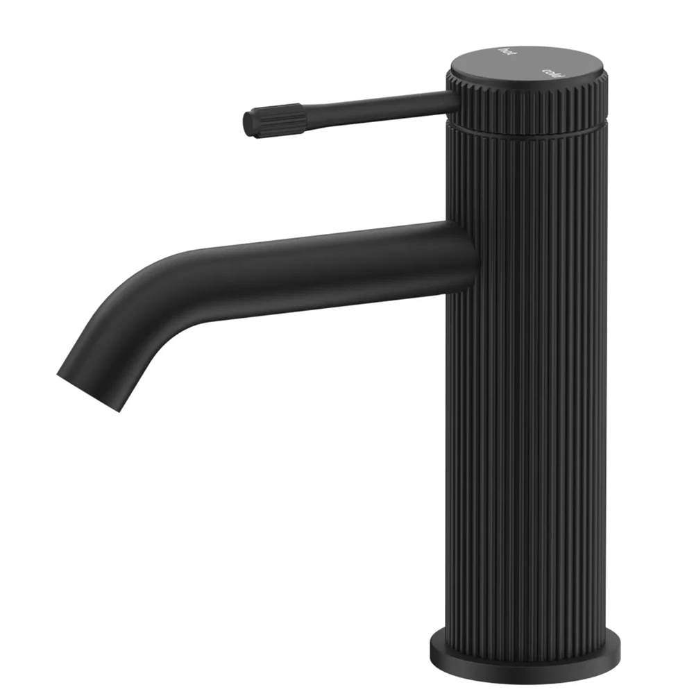 Bella Vista Mica Fluted Basin Mixer Black BMC-6-NR-BLK
