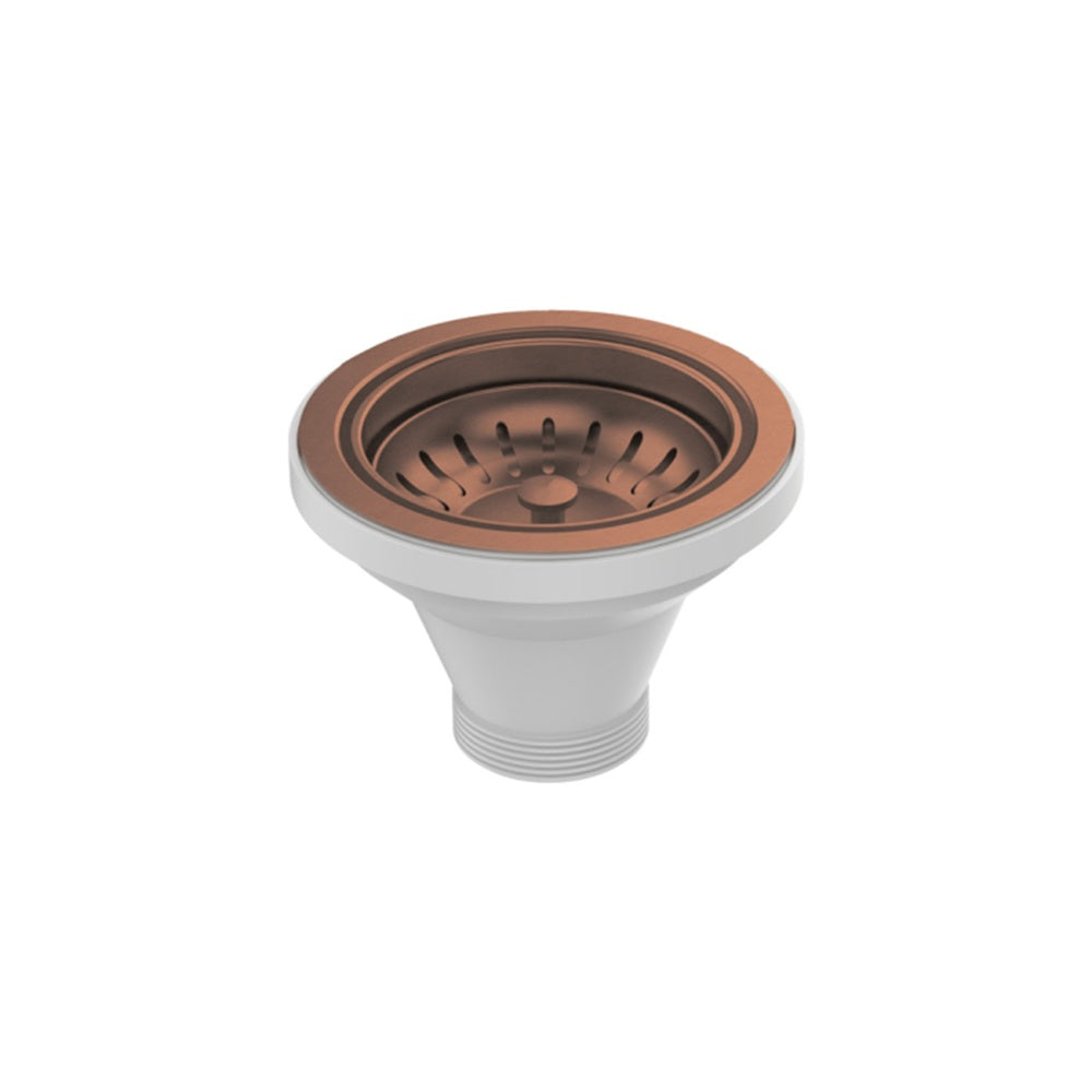 Fienza Sink Basket Waste 50x90mm w/ Extended Bolt & Foam Seal Brushed Copper A3CO-2