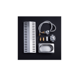 Artusi 3 Burner Built In Gas BBQ 80cm w/ Cast Iron Trivets Matte Black ABBQ2MB