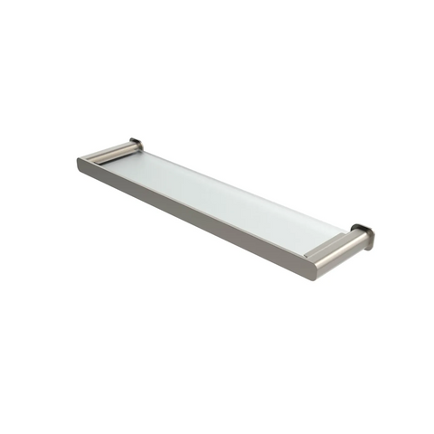 Otti Oskar Metal & Glass Shelf Brushed Nickel AC4110BN