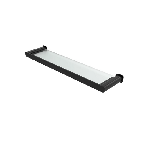 Otti Oskar Metal & Glass Shelf Matte Black AC4110B