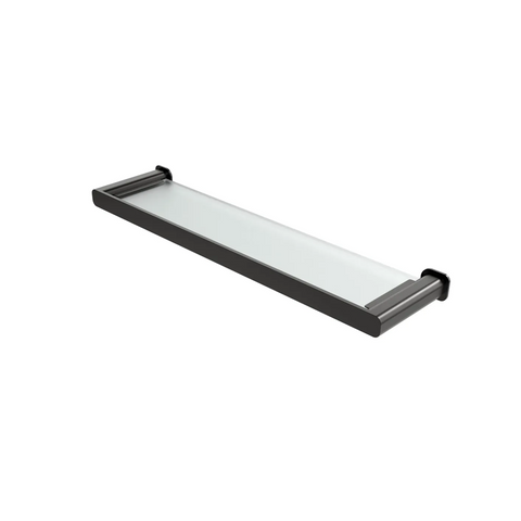 Otti Oskar Metal & Glass Shelf Gunmetal AC4110GM