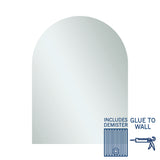 Thermogroup Aspen Polished Edge Arch Mirror 750x1000mm Glue-to-Wall and Demister AC7510GTD