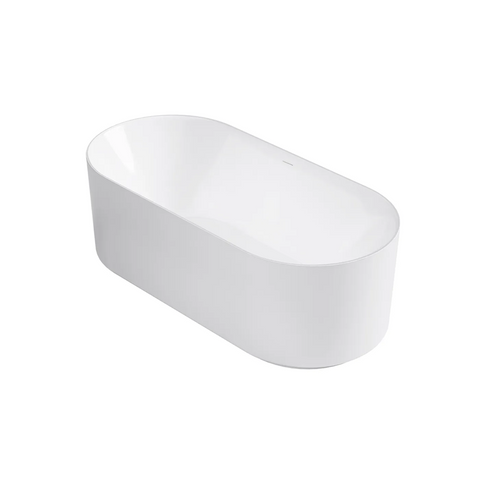 Otti Attica Celine Freestanding Bath 1500mm w/ Overflow Gloss White ACBT-1500-OF