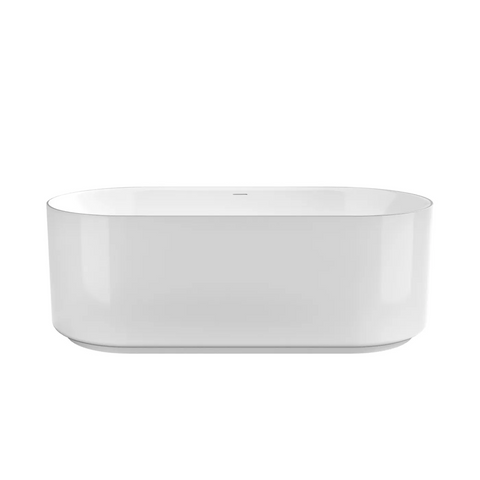 Otti Attica Celine Freestanding Bath 1500mm w/ Overflow Gloss White ACBT-1500-OF