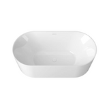 Otti Attica Celine Freestanding Bath 1500mm w/ Overflow Gloss White ACBT-1500-OF
