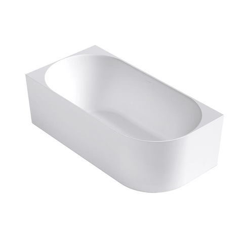 Otti Attica Celine Left Corner Bath 1500mm w/ Overflow Gloss White ACBT-1500L-OF