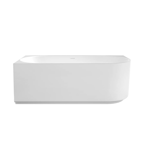 Otti Attica Celine Left Corner Bath 1500mm w/ Overflow Matte White ACBT-1500LMW-OF