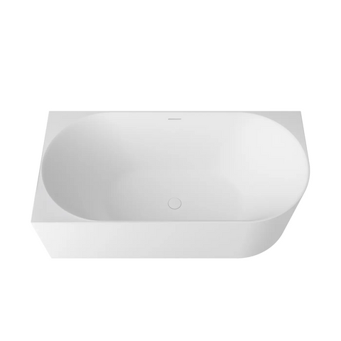 Otti Attica Celine Left Corner Bath 1500mm w/ Overflow Gloss White ACBT-1500L-OF