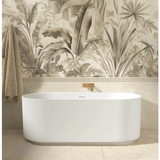 Otti Attica Celine Freestanding Bath 1500mm w/ Overflow Matte White ACBT-1500MW-OF