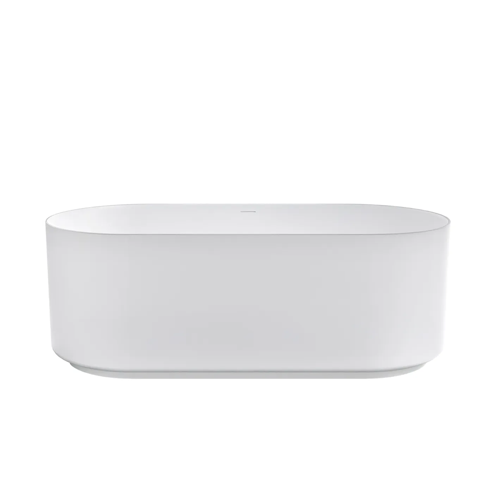 Otti Attica Celine Freestanding Bath 1500mm w/ Overflow Matte White ACBT-1500MW-OF