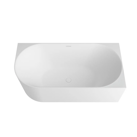 Otti Attica Celine Right Corner Bath 1500mm w/ Overflow Matte White ACBT-1500RMW-OF