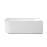 Otti Attica Celine Right Corner Bath 1500mm w/ Overflow Matte White ACBT-1500RMW-OF