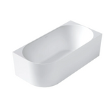 Otti Attica Celine Right Corner Bath 1500mm w/ Overflow Matte White ACBT-1500RMW-OF